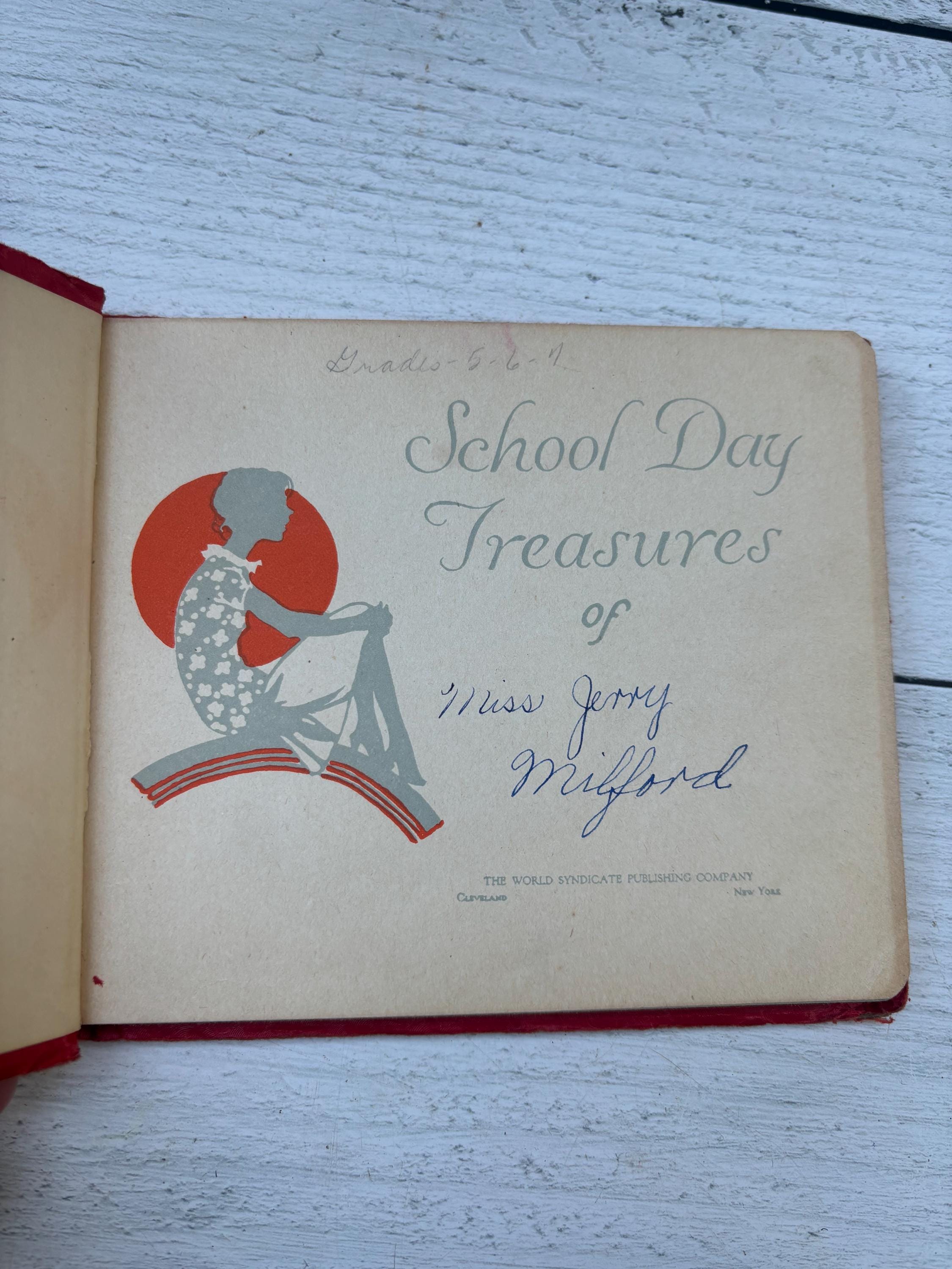 Vintage Yearbook, School Autograph Book Vintage 1930s, Cursive ...