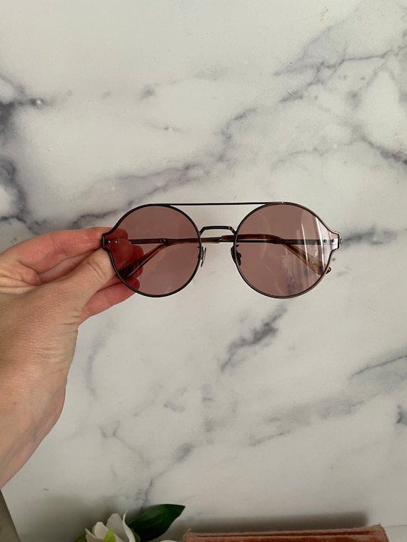 Vintage Sunglasses, Round Sunglasses, Bottega Veneta Sunglasses, Mirrored Sunglasses, Metal Sunglasses,