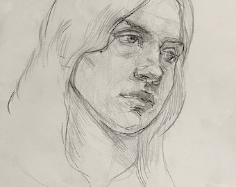 Portrait of a young woman (sketch)