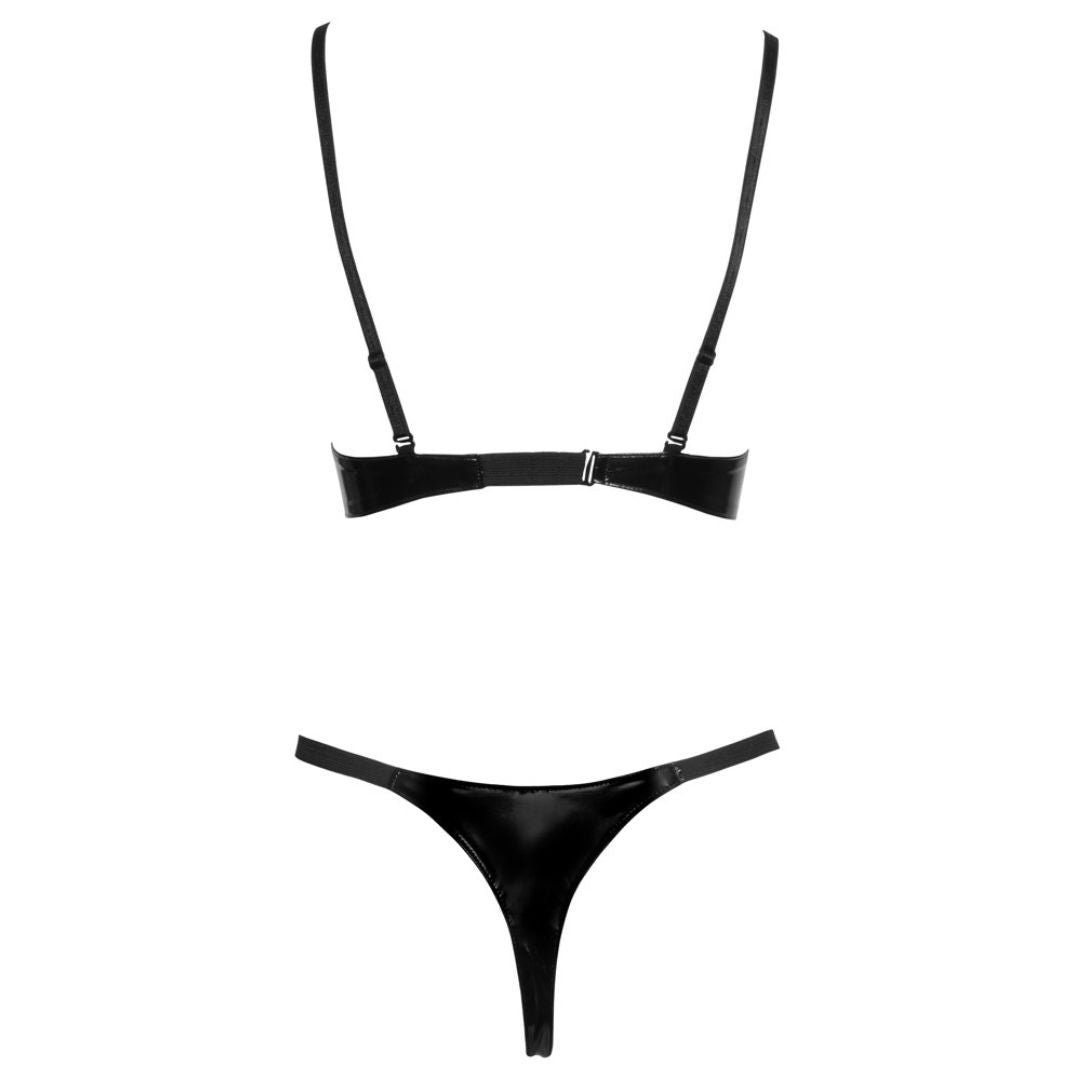 Vinyl Bra With Front Lacing Plus Riostring in WETLOOK Shiny Etsy Ireland