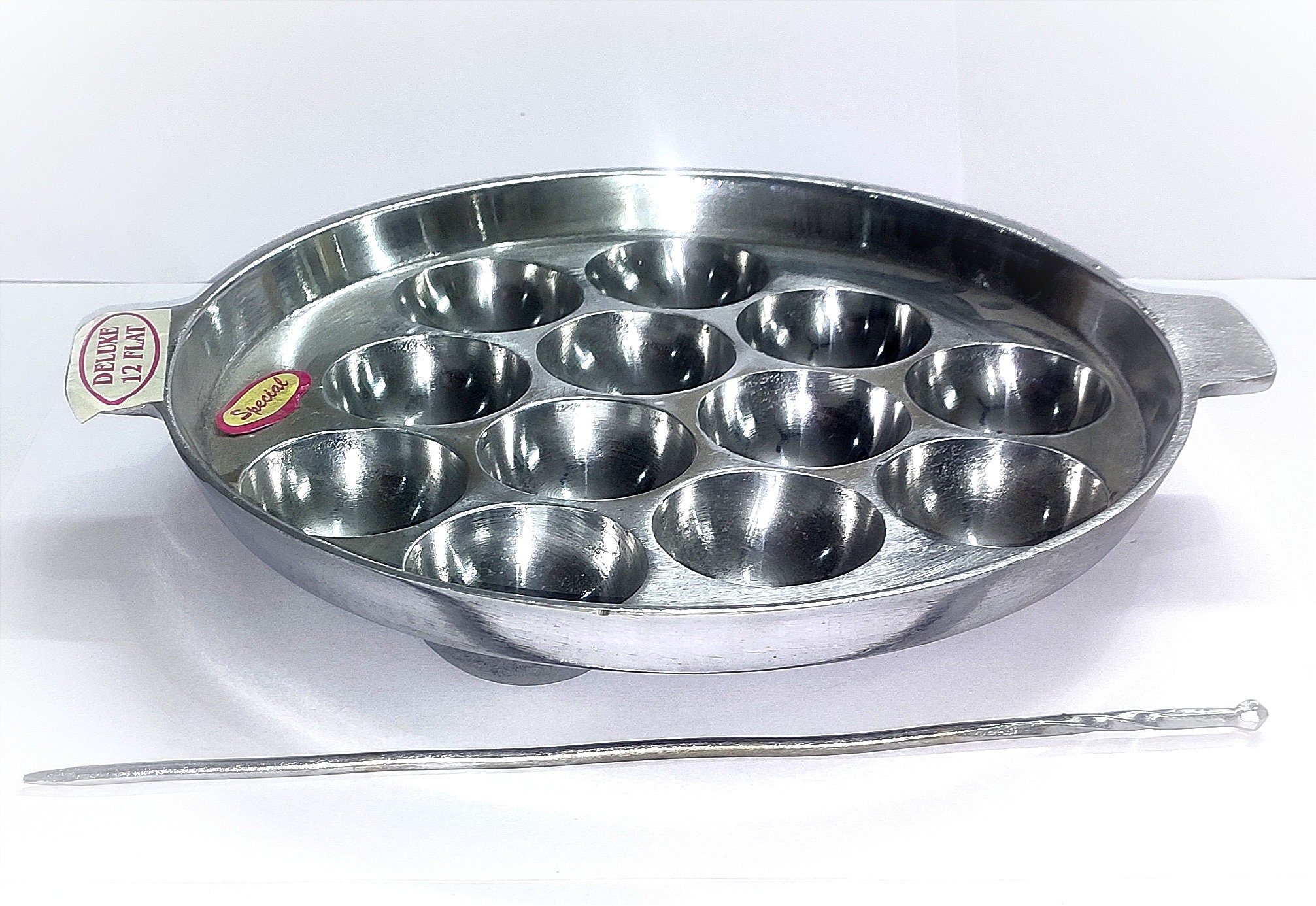 PG COUTURE Paniyaram Pan Natural Cookware Pre-Seasoned Cast Iron Paniyaram  Pan (