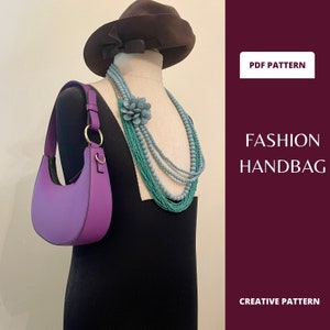 Leather handbag PDF sewing Pattern | Crossbody bag pattern | Purse pattern | Shoulder bag pattern | Messenger bag Pattern | Leather pattern