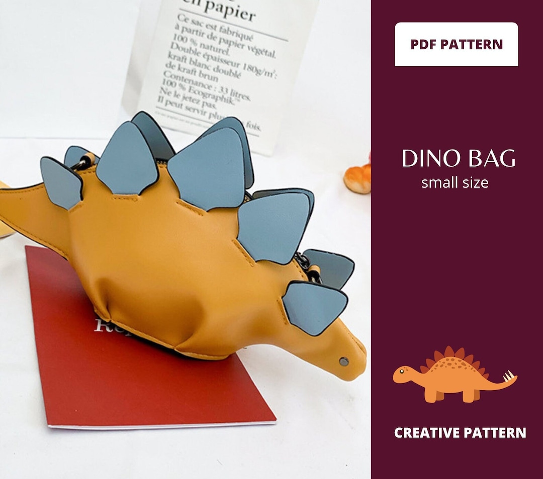 DINO BAG PDF Digital Dinosaur Pattern Small Purse Women Shoulder Bags