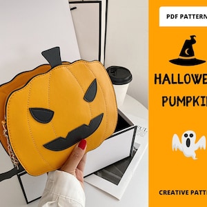 PUMPKIN PDF Pattern for Halloween Trick or Treat Bags, Tote Bag, Halloween Bag, PUMPKIN Bag, Halloween Applique Sewing Pattern, Original bag