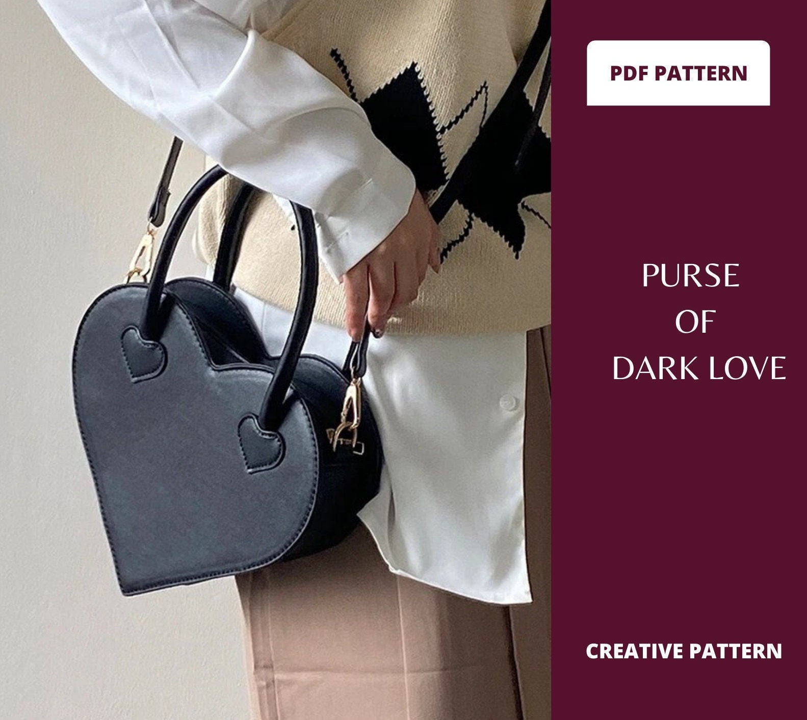 Hollow Crescent Moon Bag Charm, Space Handbag Purse Clip – Purple Wyvern  Jewels