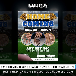 Homecoming Special Flyer, Homecoming Flyer For Hairstylists, HBCU Homecoming Special Flyer, Homecoming Bookings, HBCU, University