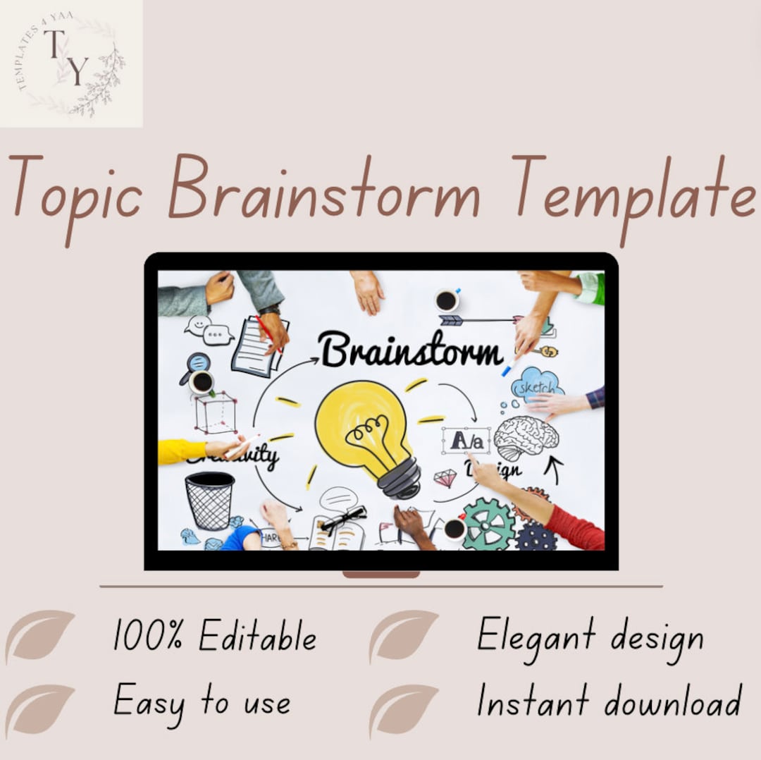 Unlock Creativity: Powerpoint Topic Brainstorm Template for Dynamic ...