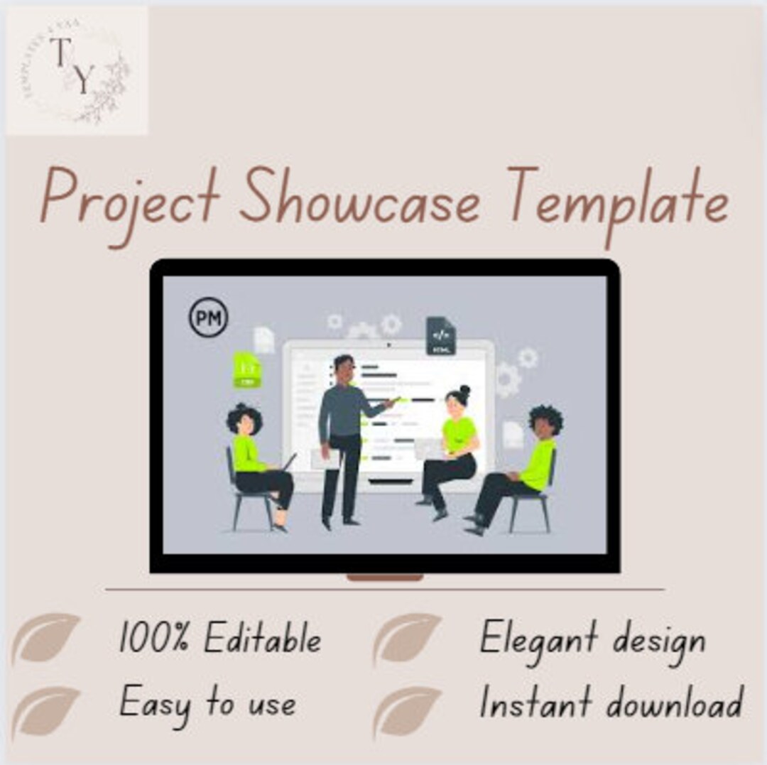 Project Showcase Template: Microsoft Powerpoint - Etsy