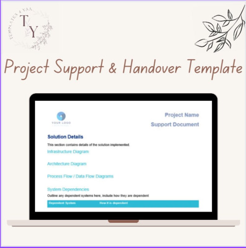 Seamless Project Support & Handover: Microsoft Word Template for ...