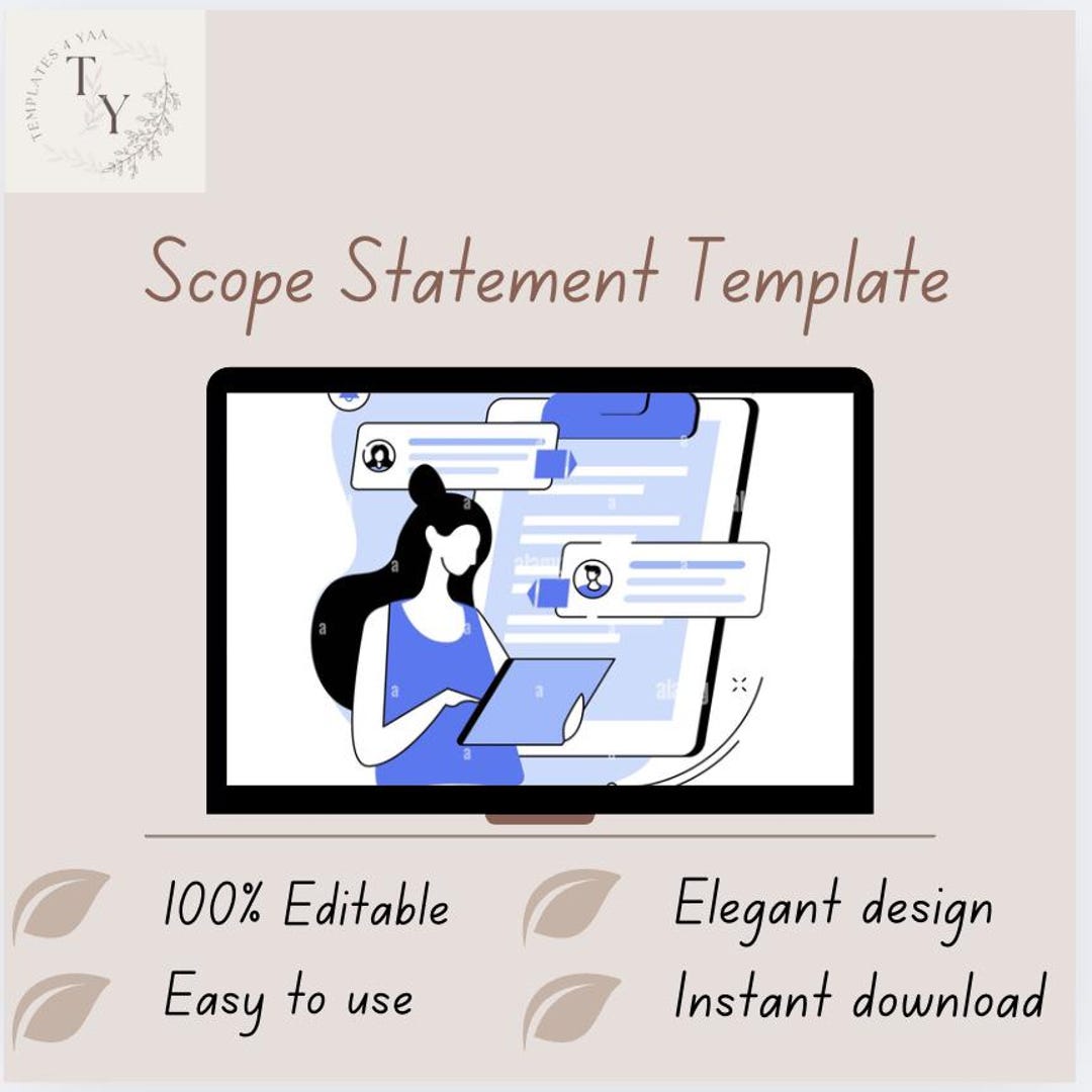 Scope Statement Template: Comprehensive & Customisable Ms Word Template ...