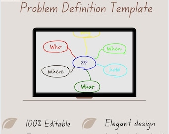 Problem Definition Template | Business Analysis, Consulting & Project Planning Tool (Digital Download)