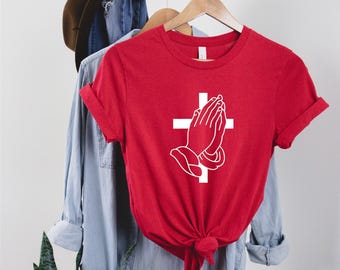 Praying Hands Christian Shirt: Religious Gift