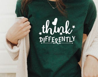 T-shirt Think Differently : T-shirt motivant à vibrations positives