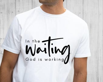 Chemise Dieu travaille : t-shirt chrétien motivant