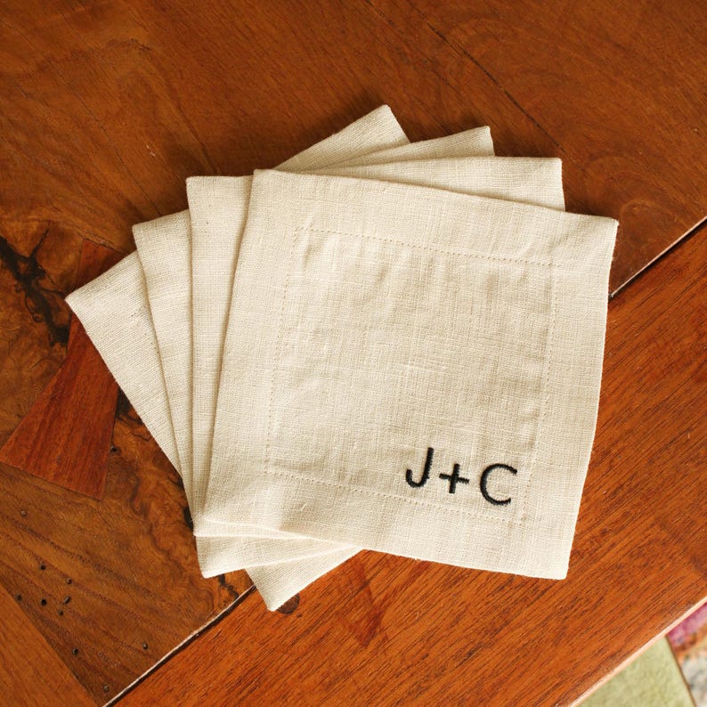 25thandmag Linen Cocktail Napkins