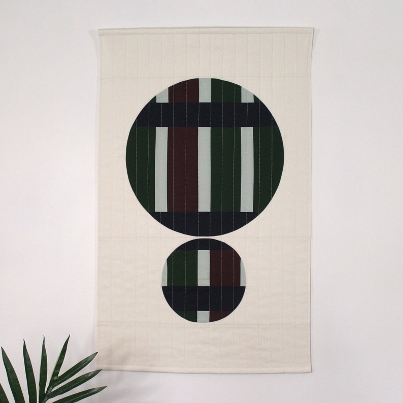 Wall Quilt 05 Quilted Wall Hanging, Handmade Home Decor, Mid-Century Home Decor, Wall Decor zdjęcie 1