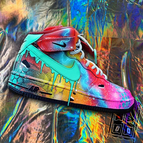 custom air force 1 cartoon drip