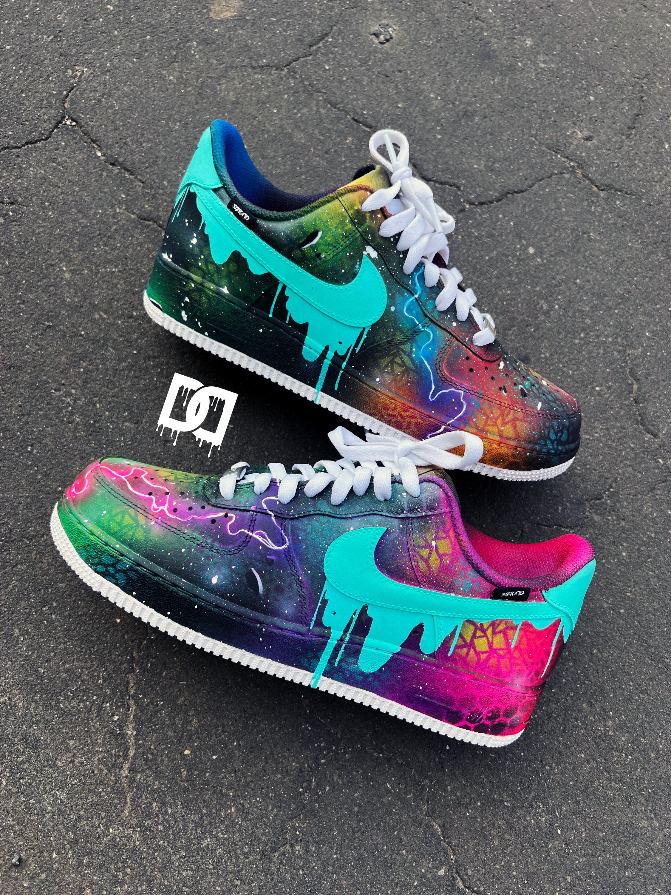 Galaxy Drip Air Force 1 – WadeCustomShoeCo