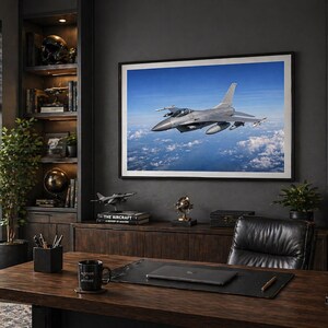 F-16 Kampffalke Kampfjet Wand Kunst druckbare Flugzeug Kunst Luftfahrt Dekor (digitaler Download)