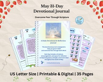 Devotioneel dagboek van 31 mei | Werkboek geloof over angst reflectie (digitale download)