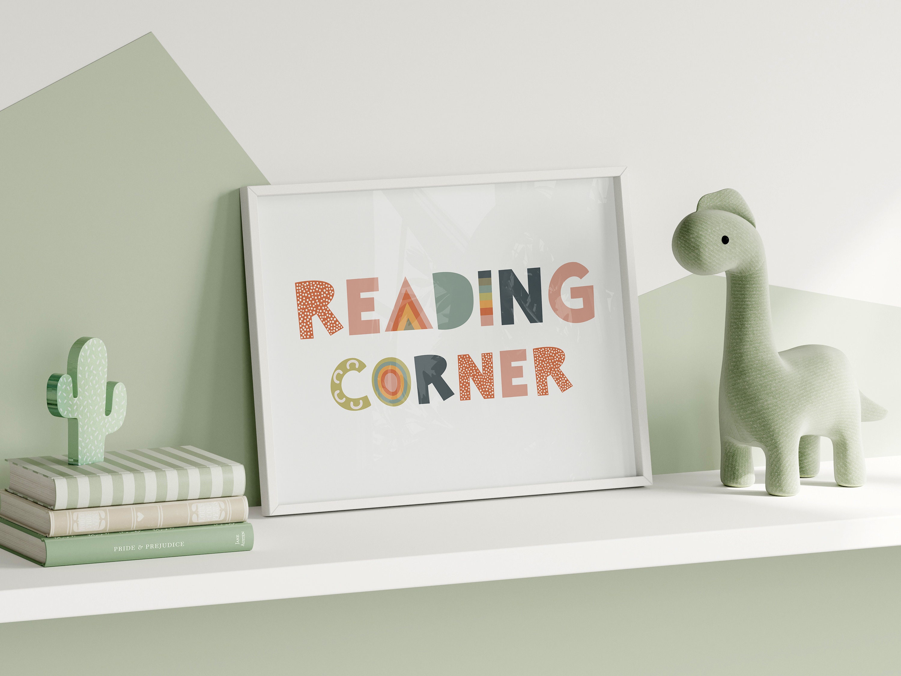 Reading Corner Sign Rainbow Kids Room Decor Montessori Wall Art - Etsy