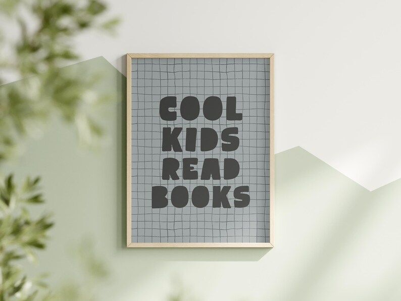 Whimsical Kids Montessori Reading Corner Wall Art Decor Eclectic Wall ...