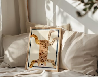 Adorable Kids Room Wall Art Nursery Prints Colorful Leopard Digital Download
