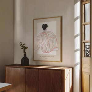 Abstract People Art Wall Decor Mid Century Art Minimalist Print