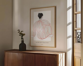 Abstract People Art Wall Decor Mid Century Art Minimalist Print