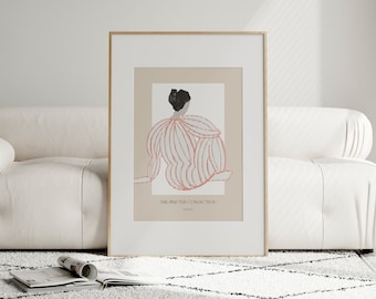 Abstract People Art Wall Decor Mid Century Art Minimalist Print Modern Abstract Art Living Room Wall Art Woman Decor Abstract Woman Wall Art