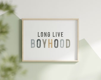 Long Live Boyhood Print Family Bond Handpicked Brothers Room Wall Art Sibling Love Whimsical Brothers Room Prints