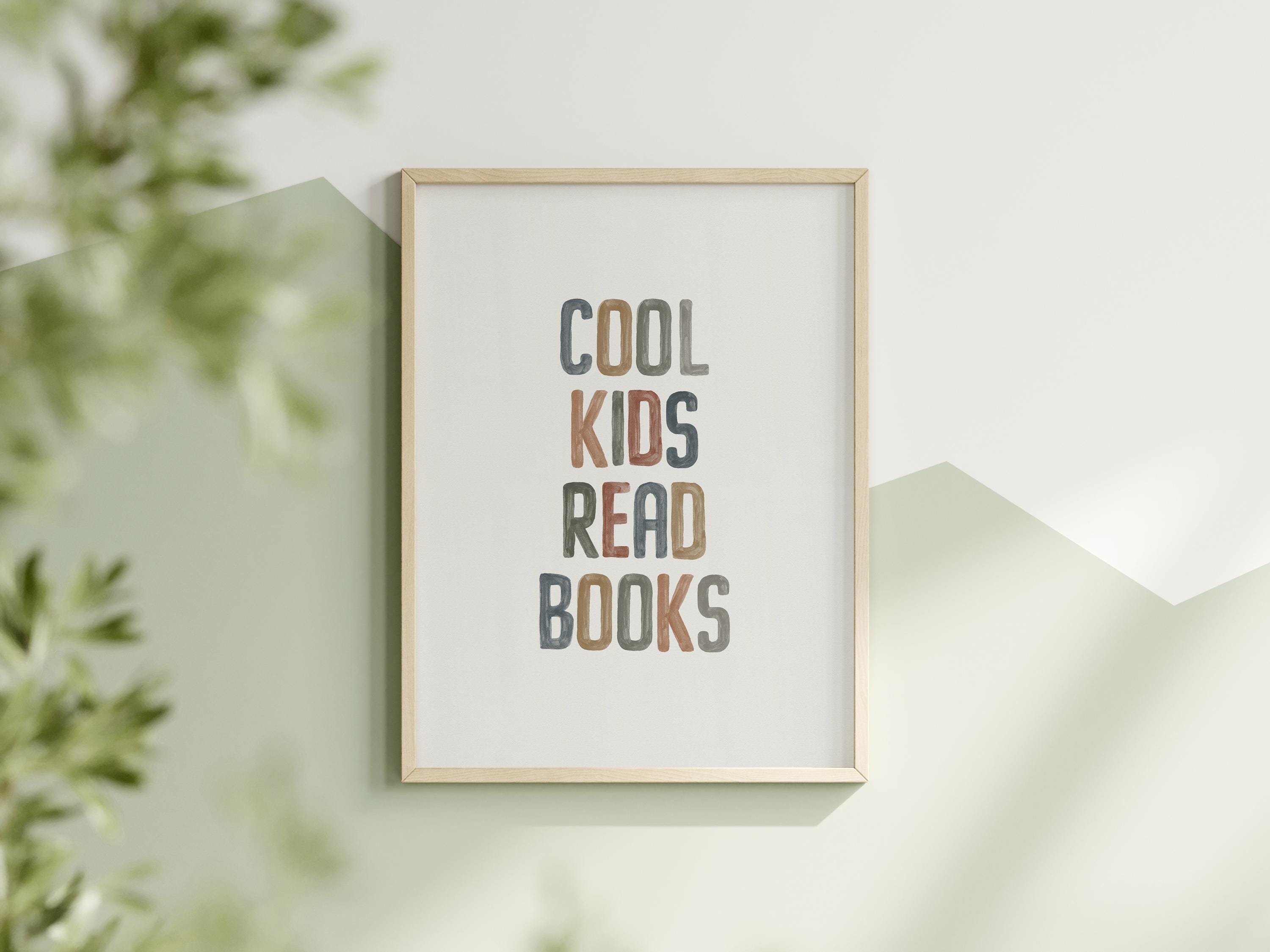 Reading Corner Set of 3 Rainbow Kids Watercolor Montessori Reading Wall ...