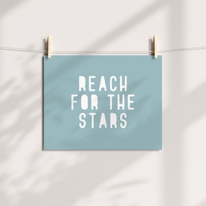 Alcanzar las estrellas citar espacio vivero imprimir cartel educativo de la escuela en casa decoración de la sala de juegos educativa