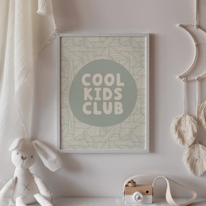 Cool Kids Club Playroom Poster for Boys Minimalist Quote Playroom Poster Cool Kids Club Downloadable Print Kids Room Art
