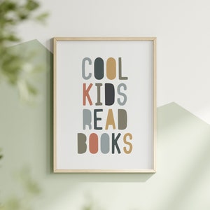 Kids Montessori Reading Corner Set of 6 Wall Art Decor Boho Classroom ...