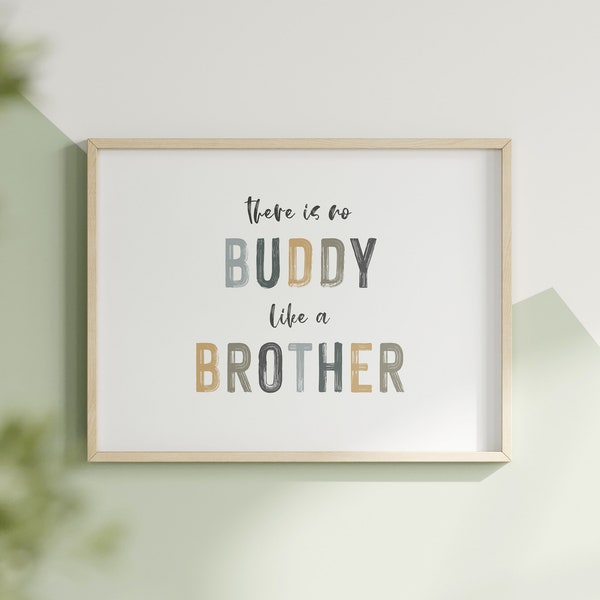 Teen Bedroom Prints Boys Room Decor There is no buddy like a Brother Quote Printable Boy Nursery Prints