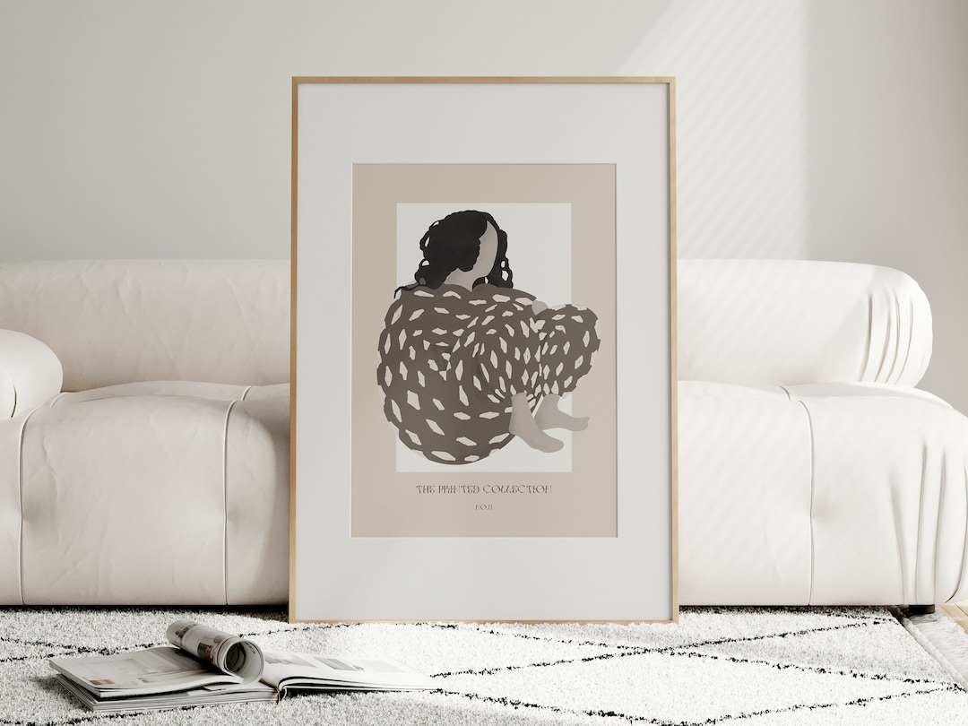 Abstract People Art Wall Decor Woman Mid Century Art Minimalist Print ...