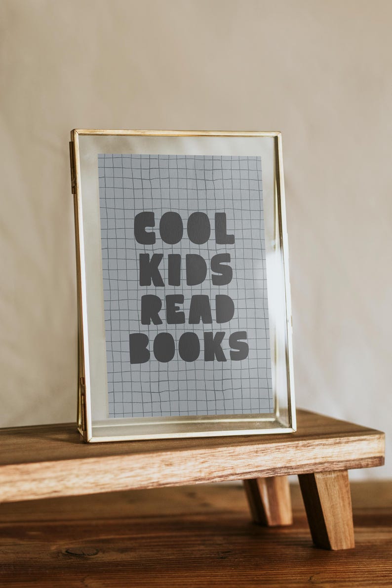 Whimsical Kids Montessori Reading Corner Wall Art Decor Eclectic Wall ...