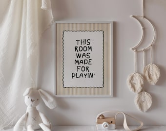 Playin' Playroom Printable Wall Art Whimsical Playroom Printable Wall Art Set Fun Decor for Kids' Spaces
