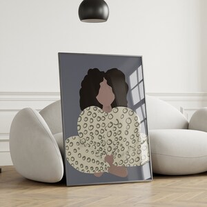 Abstract Woman Art Mid Century Minimalist Print Modern Wall Decor