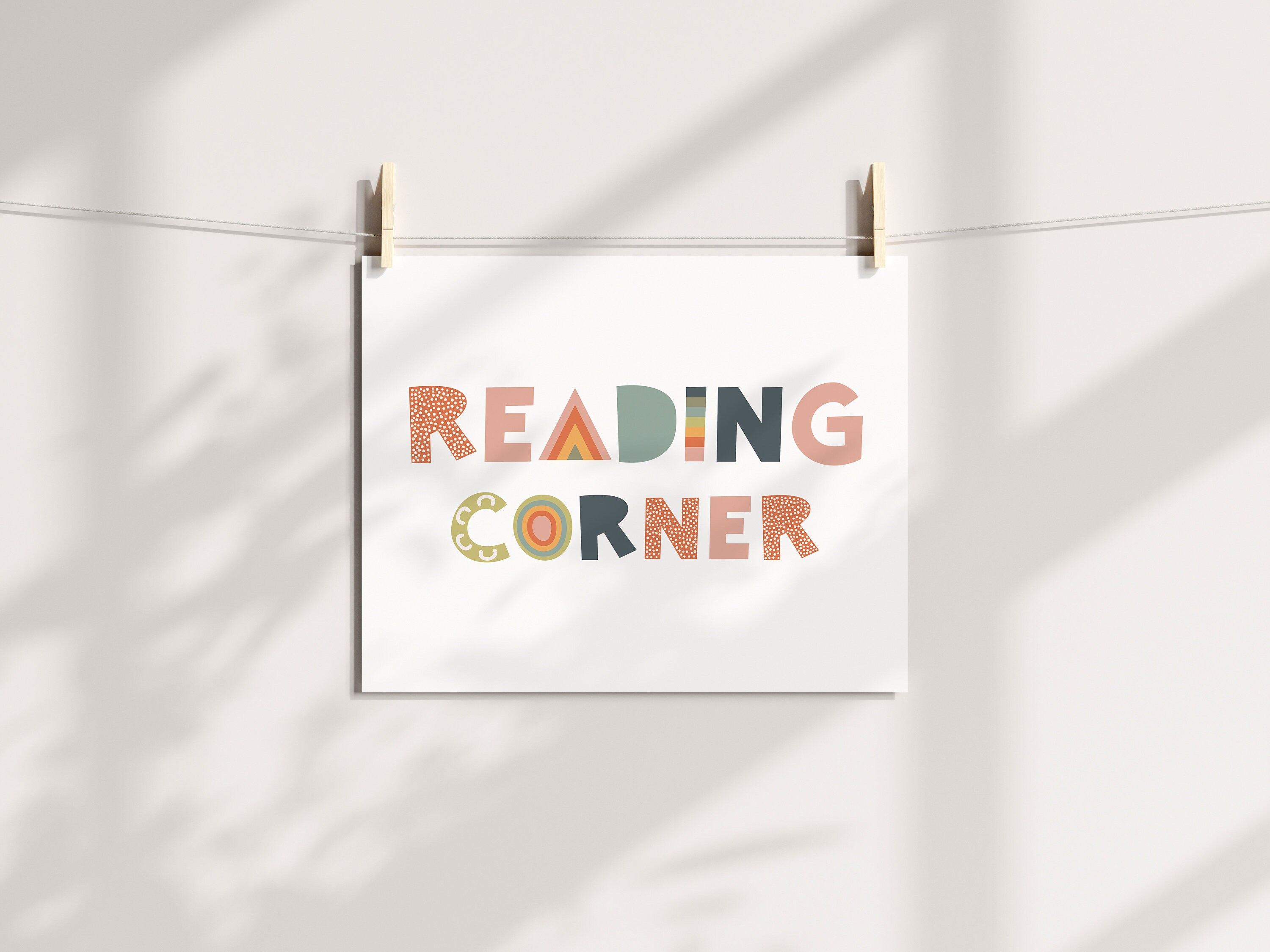 Reading Corner Sign Rainbow Kids Room Decor Montessori Wall Art - Etsy UK