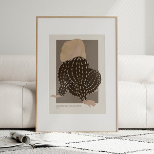 Abstract People Art Wall Decor Woman Mid Century Art Minimalist Print Modern Abstract Art Living Room Wall Art Teen Girl Room Decor