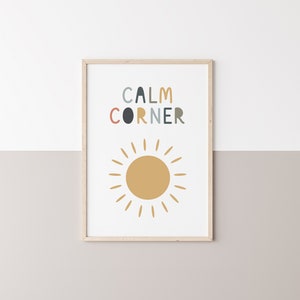 Mindfulness Calm Corner Sign Wall Art Instant Download Calming Corner Print School Counselor