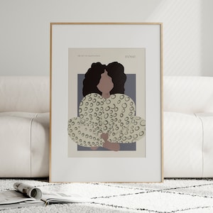 Abstract Woman Wall Art Mid Century Modern Art Modern Abstract People Art Living Room Wall Art Modern Art Prints Home Decor