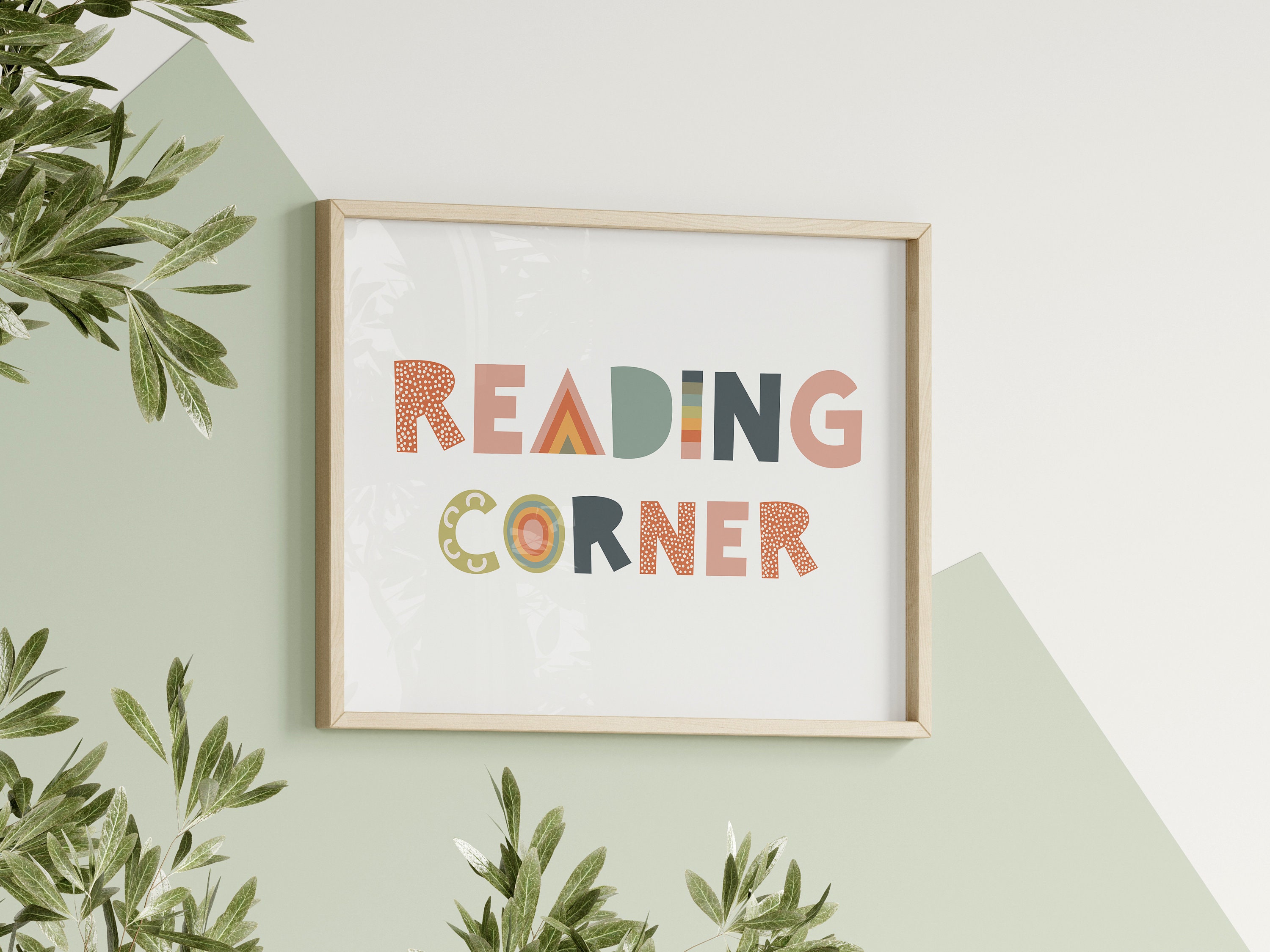 Reading Corner Sign Rainbow Kids Room Decor Montessori Wall Art - Etsy