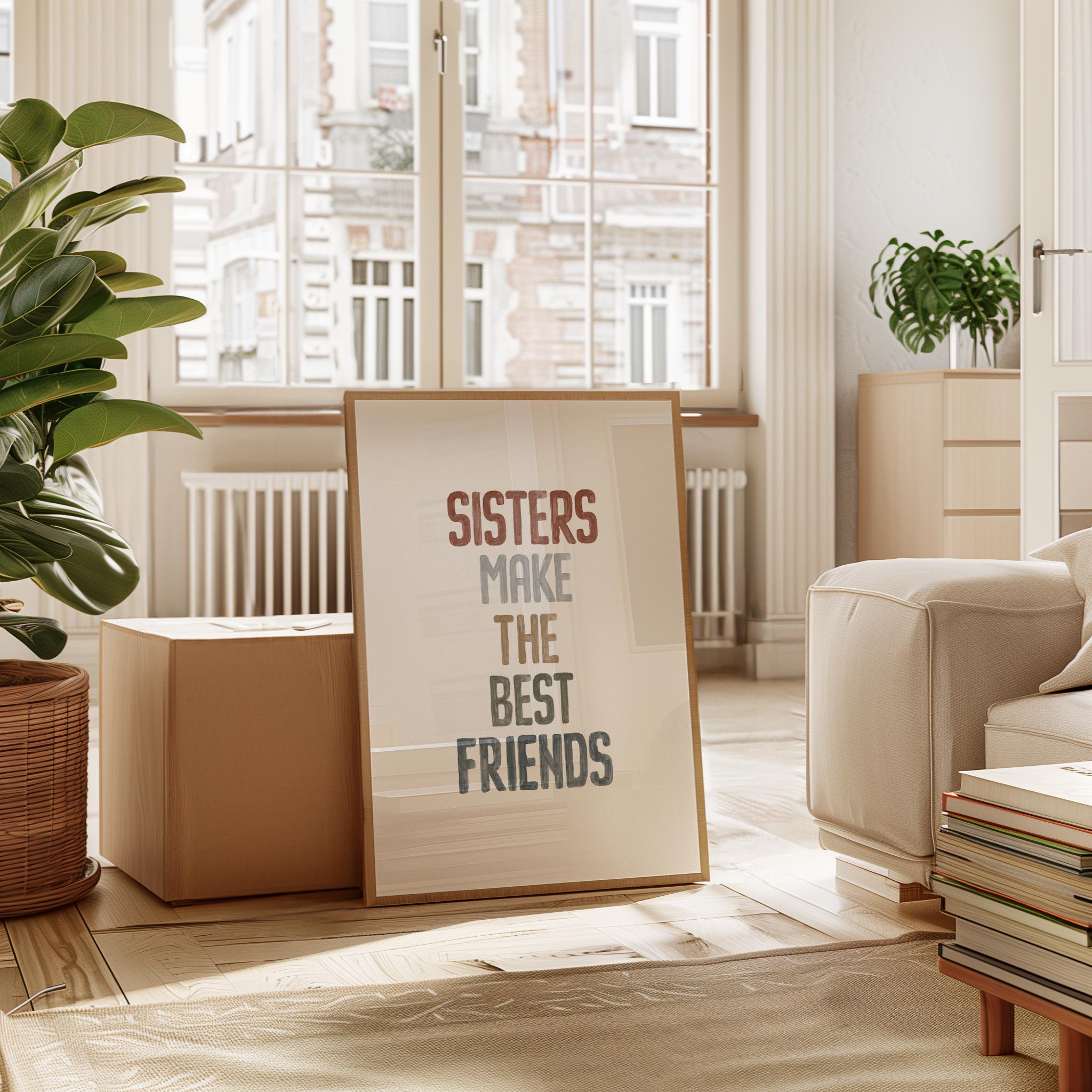 Sisters Make the Best Friends Printable Sister Definition Wall Art Set ...