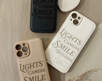 Lights Camera Smile Bitches TTPD Phone Case Protective Bumper iPhone Case all is