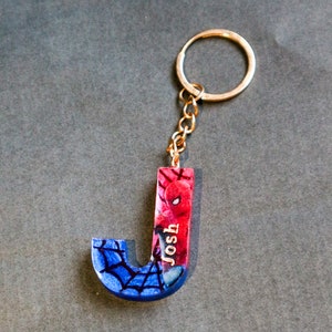 Spiderman and Venum Personalized Keychain With Name Initials and circle GOOD FOR GIVEAWAYS