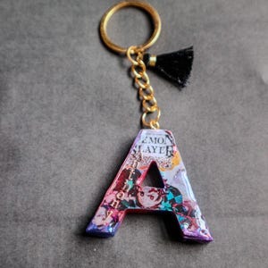 Demon Slayer Personalized Letter Keychain W/ Name ( Good for souvenirs) HANDMADE