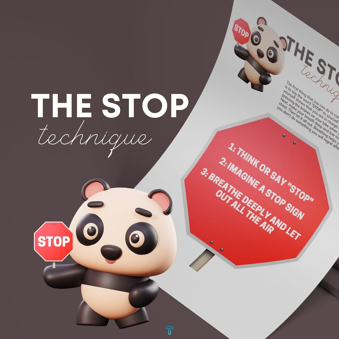The STOP Technique for Anger Management Worksheet Printable for Child ...